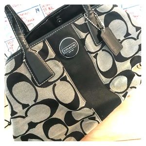 Coach purse black and gray